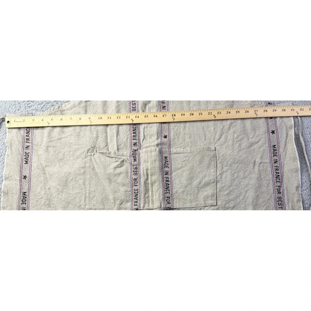 Charvet Editions Apron 100% Linen One Size Made In France Cooking Baking Chef